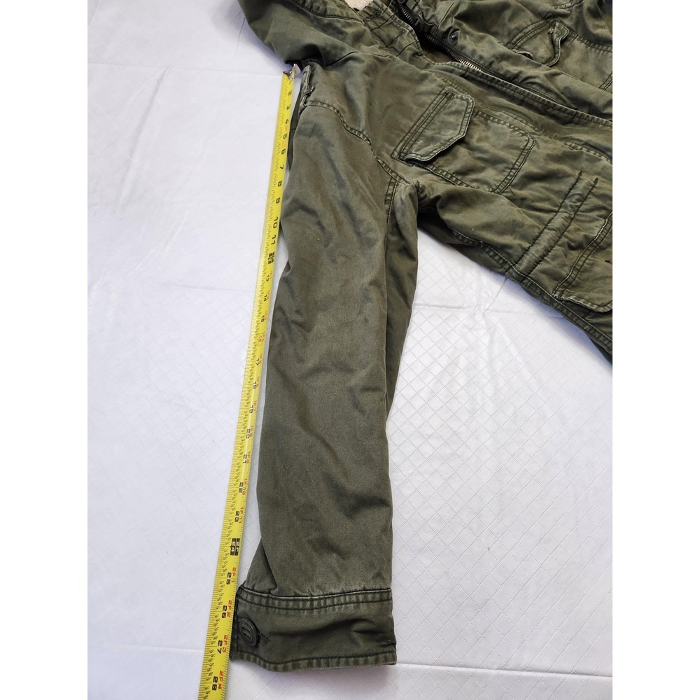 American Eagle Outfitters Jacket Womens Medium Green Hooded Sherpa Lined Parka - Picture 11 of 15